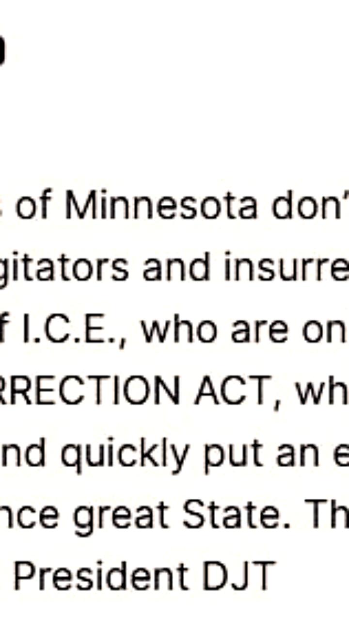 Трамп угрожает применением закона о восстании в Миннесоте из-за протестов против ICE