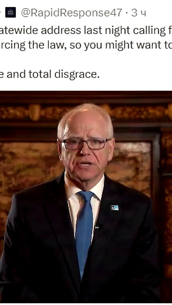 Белый дом критикует губернатора Миннесоты Тима Уолца за призыв к ответственности агентов ICE