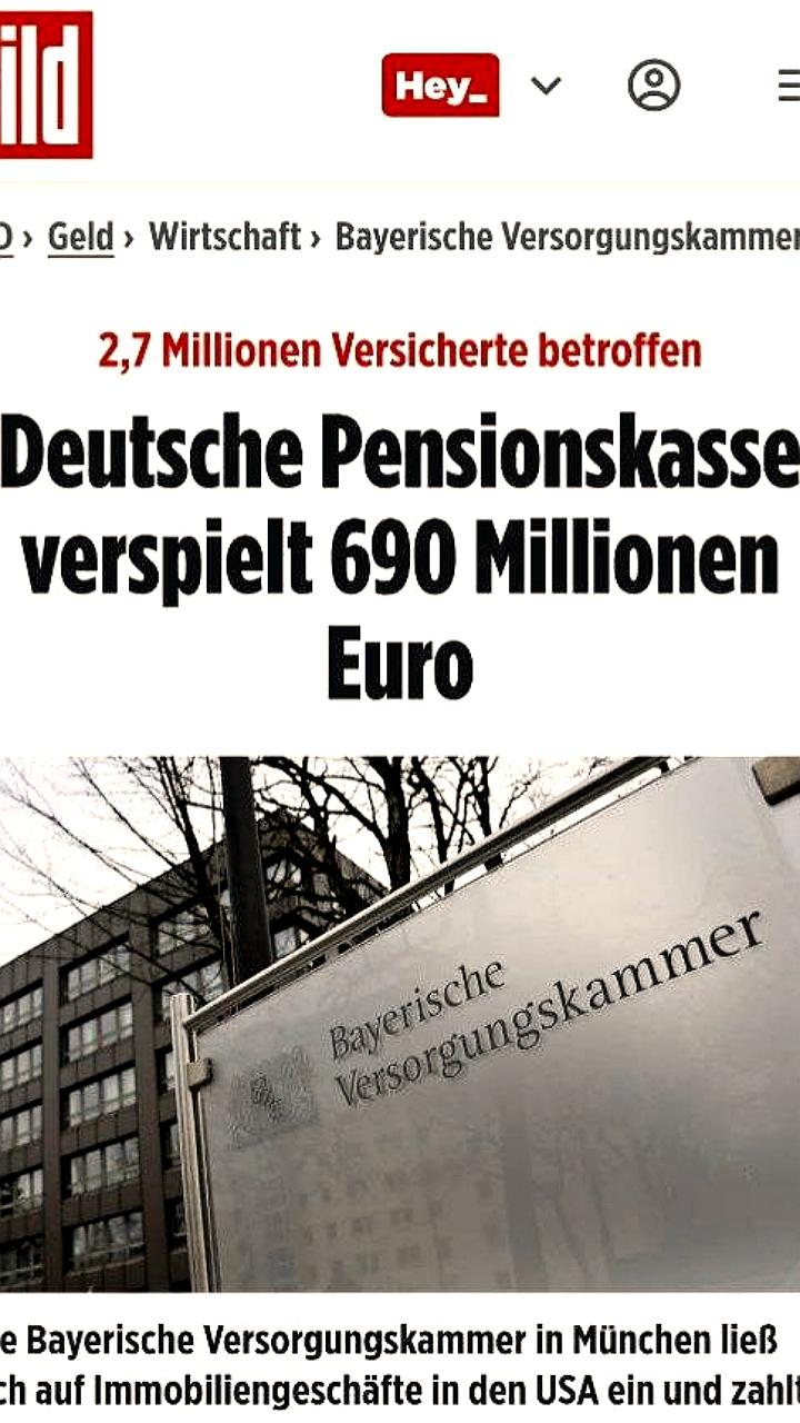 Пенсионеры Германии столкнулись с убытками из-за неудачных инвестиций BVK в США