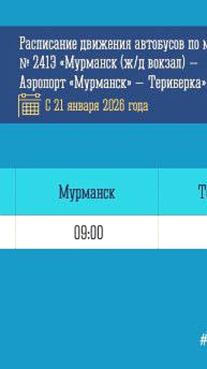 Новый автобусный маршрут свяжет Мурманск и Териберку с 21 января