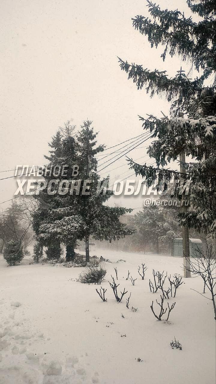 Зимние пейзажи Запорожской области: закаты и снегопады