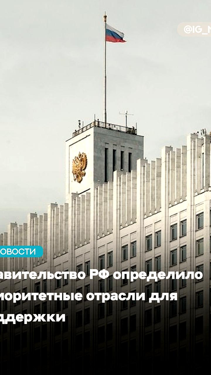 Правительство РФ определило приоритетные отрасли для поддержки