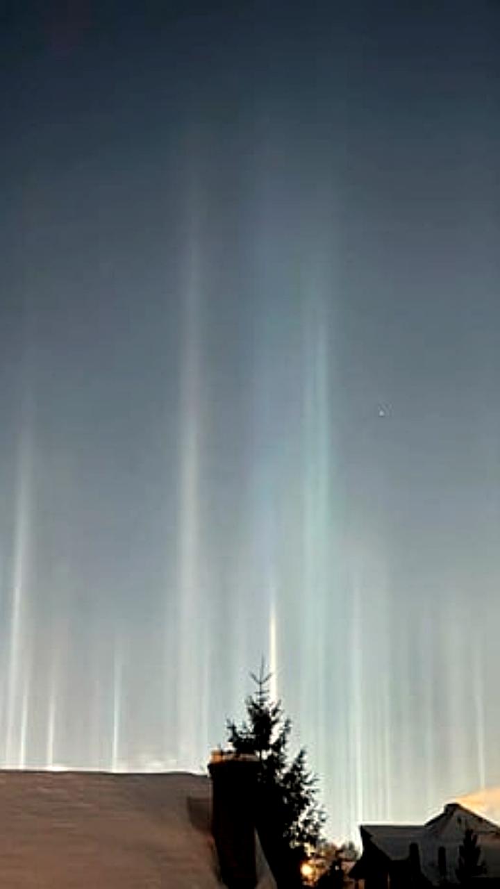 Световые столбы могут появиться в столичном регионе из-за морозов и высокой влажности