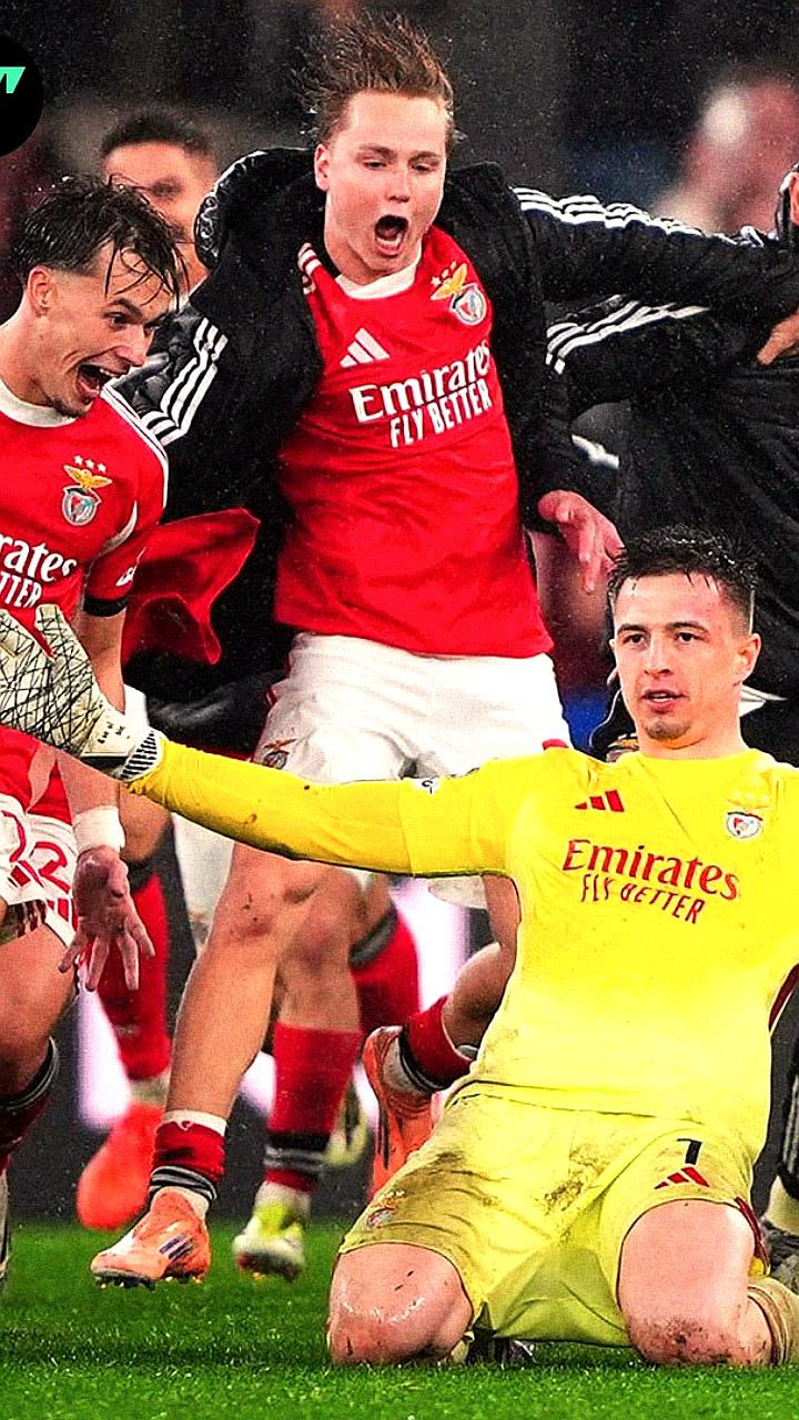 Украинский вратарь Трубин забивает решающий гол Бенфики в матче против Реала