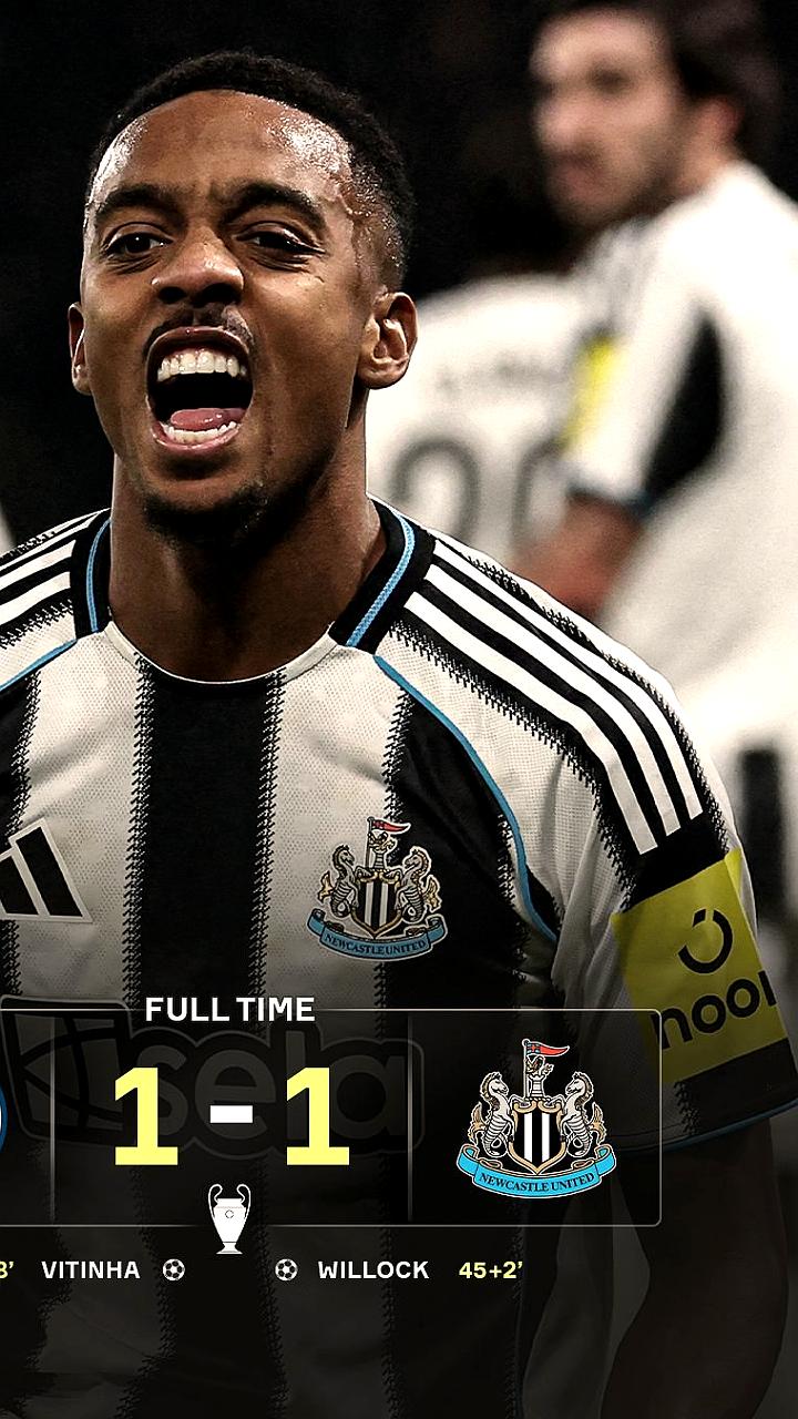 ПСЖ и Ньюкасл завершили матч вничью, команды продолжат борьбу в плей-офф Лиги чемпионов