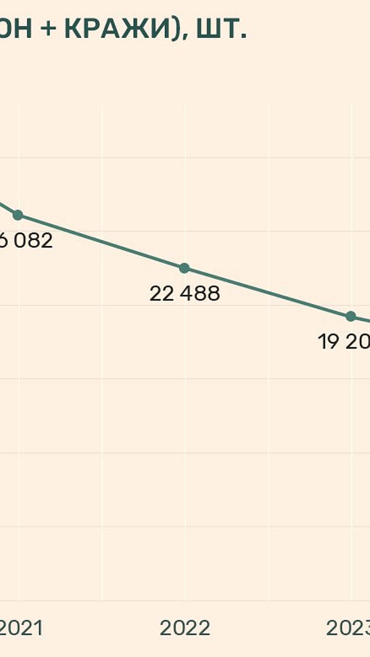 Число легковых автомобилей в России сократилось до 52,8 млн в 2025 году