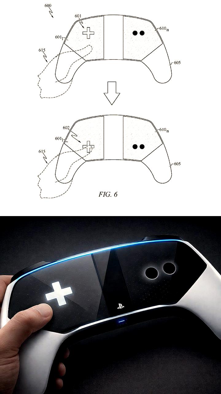 Sony патентует геймпад без физических кнопок с сенсорной поверхностью