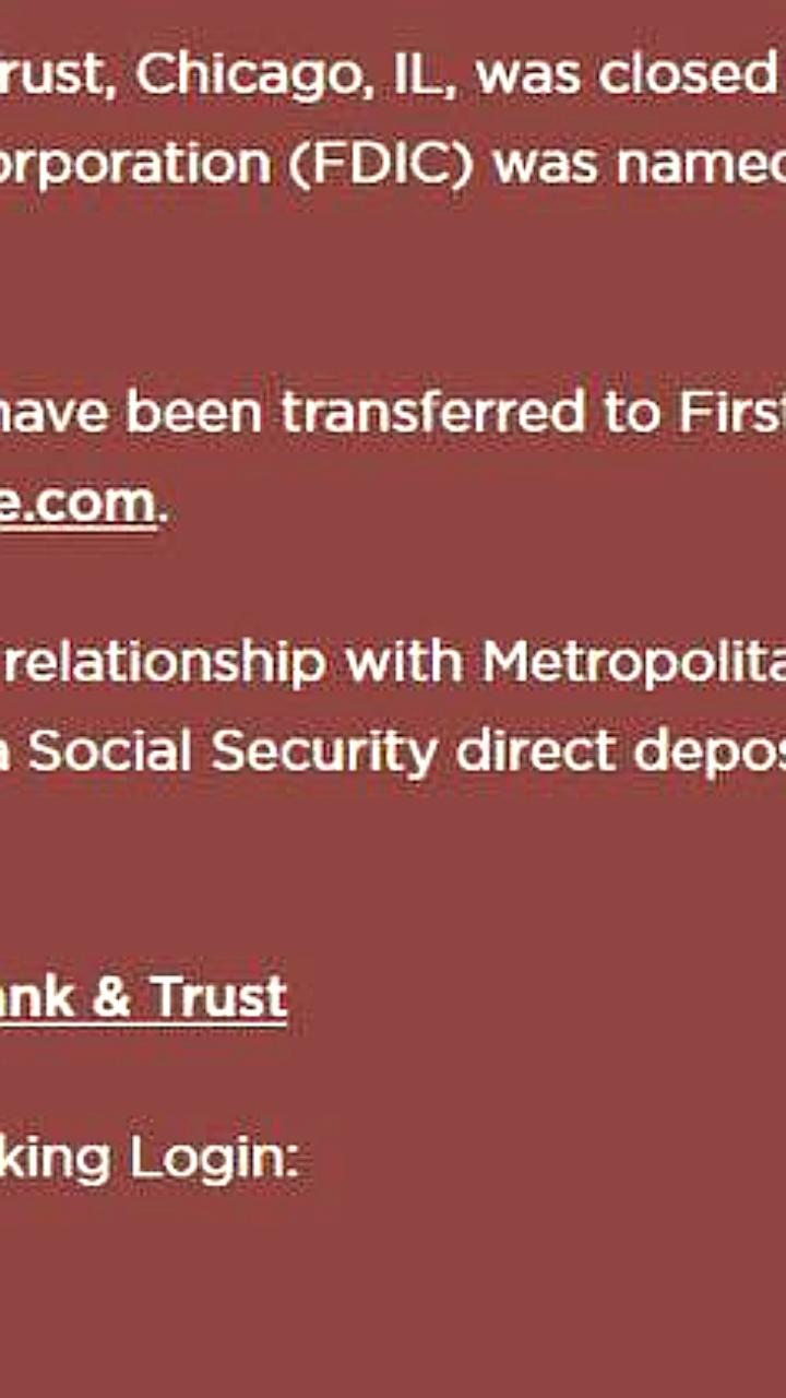 Metropolitan Capital Bank Trust в Чикаго стал первым обанкротившимся банком 2026 года