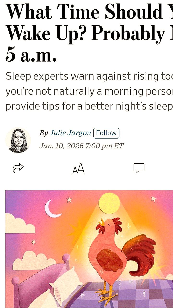 Эксперты предупреждают о вреде ранних подъёмов для здоровья в зависимости от хронотипа