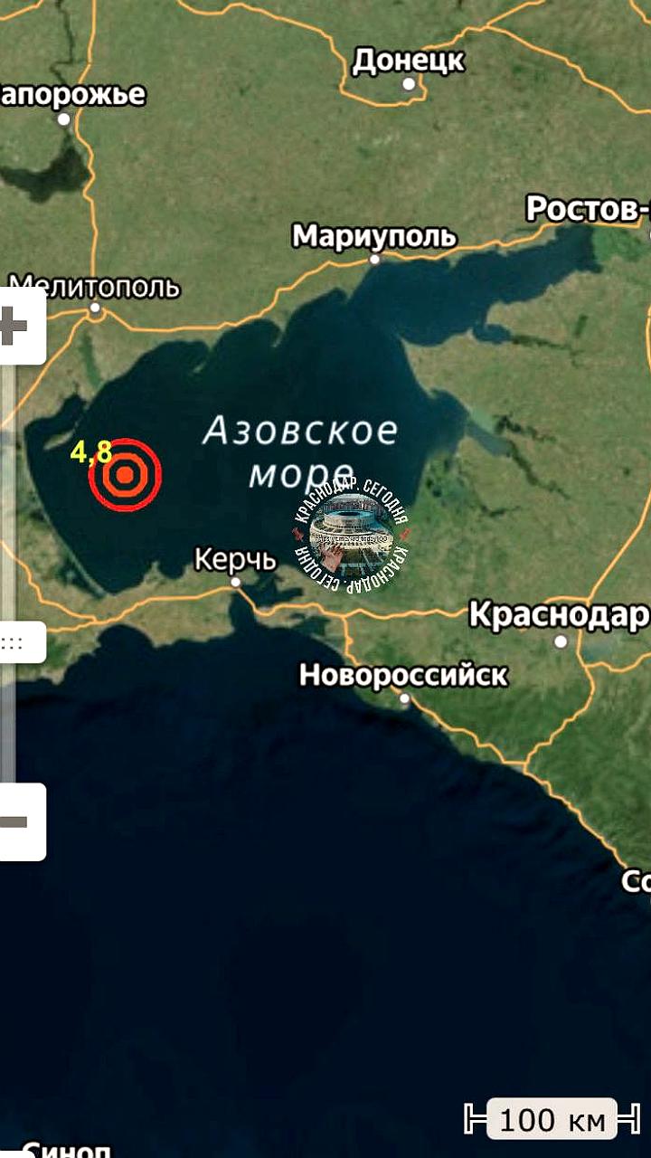 Землетрясение магнитудой 5.1 зафиксировано у берегов Керчи
