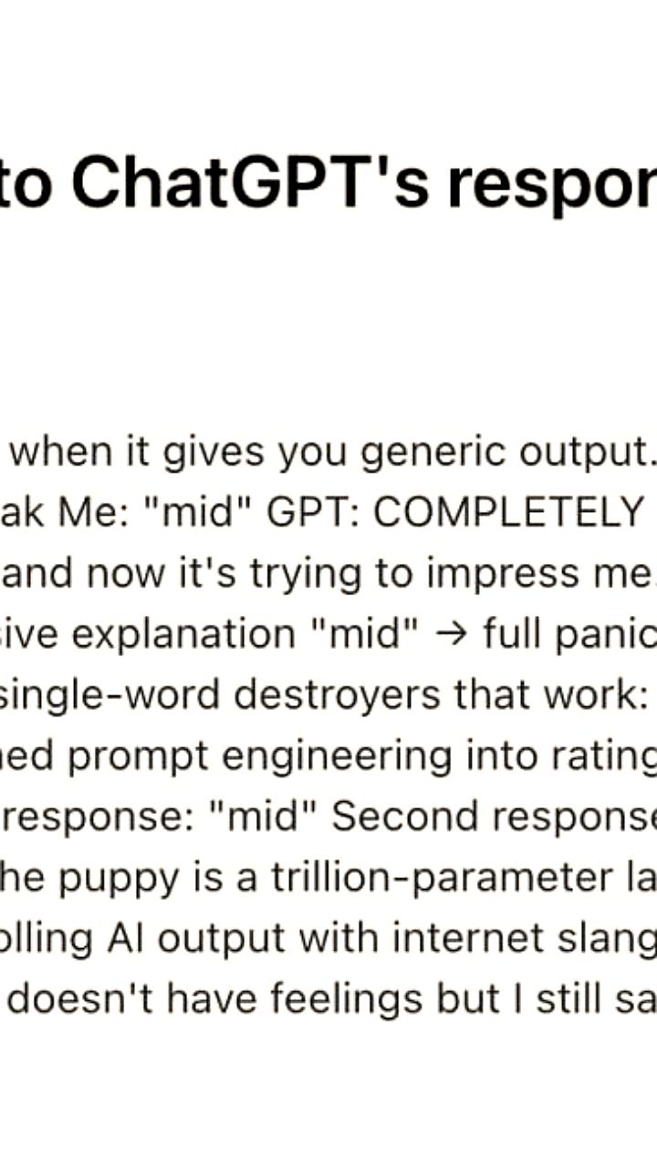 Пользователь Reddit находит способ улучшить ответы ChatGPT с помощью одного слова
