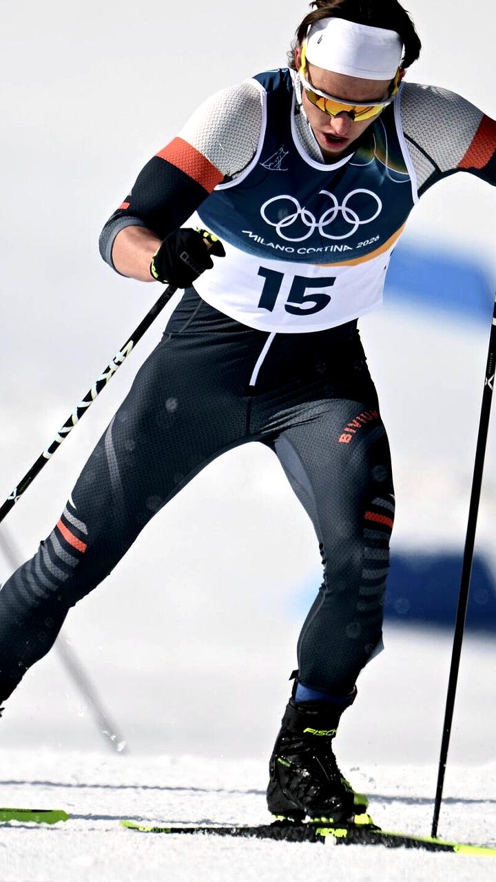 Савелий Коростелев занял четвертое место в дебютном скиатлоне на Олимпиаде в Италии