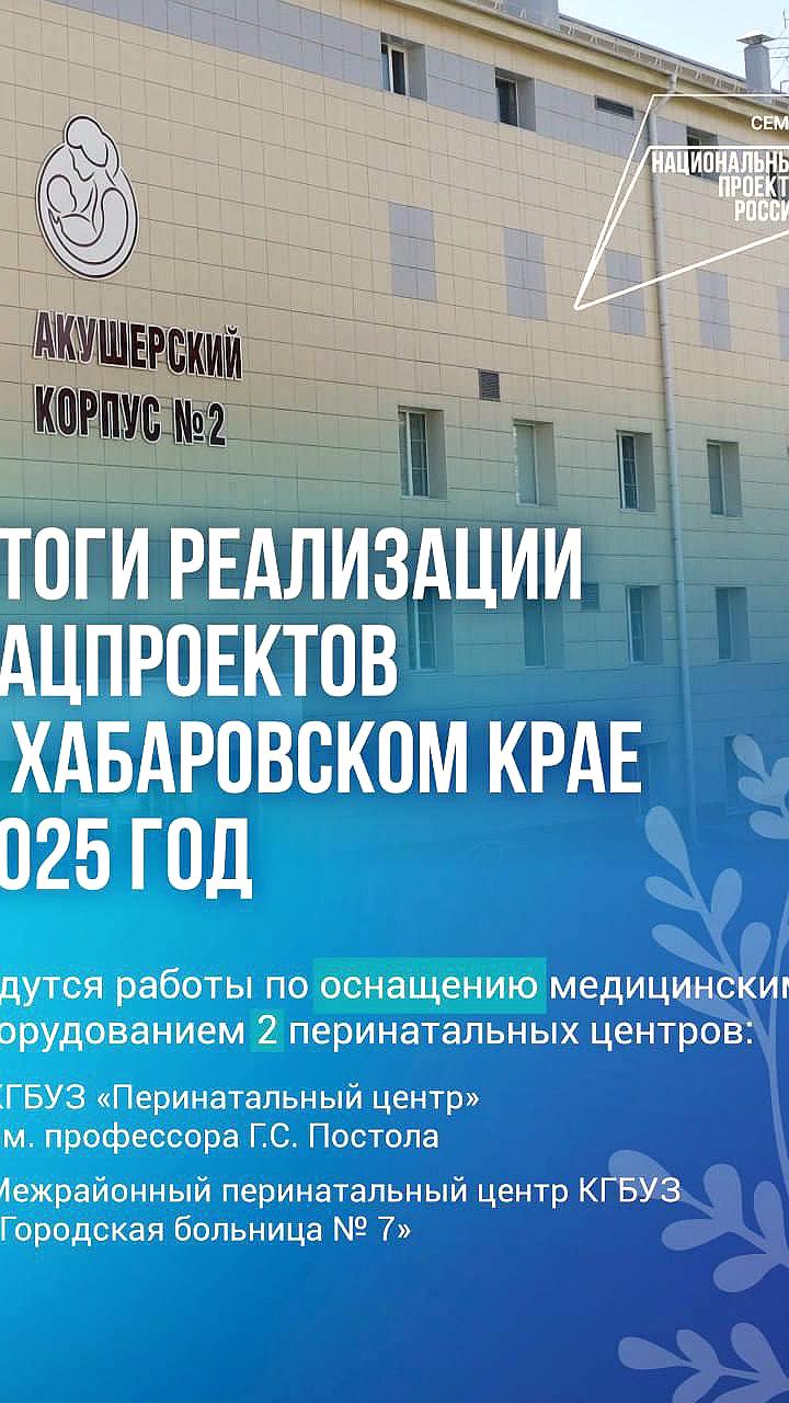 Хабаровские перинатальные центры получают новое оборудование для улучшения медицинской помощи