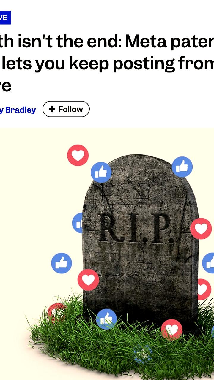 Meta патентует технологию для ведения соцсетей после смерти пользователя