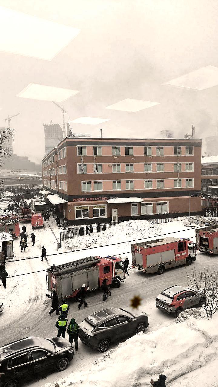 Шестнадцать человек спасены из горящего здания в Москве