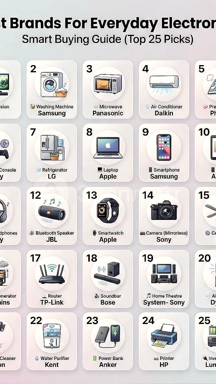 Список лучших брендов электроники: от LG до Apple