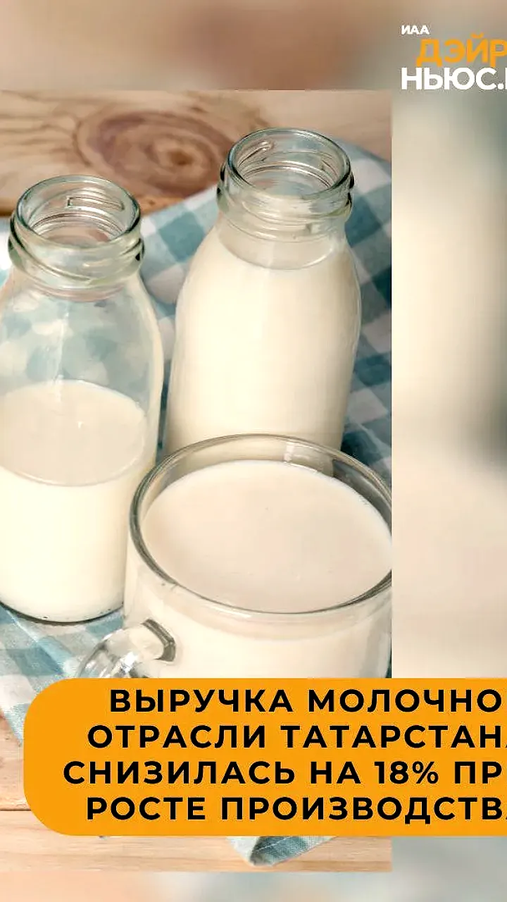 Снижение выручки молочной отрасли Татарстана на фоне роста производства