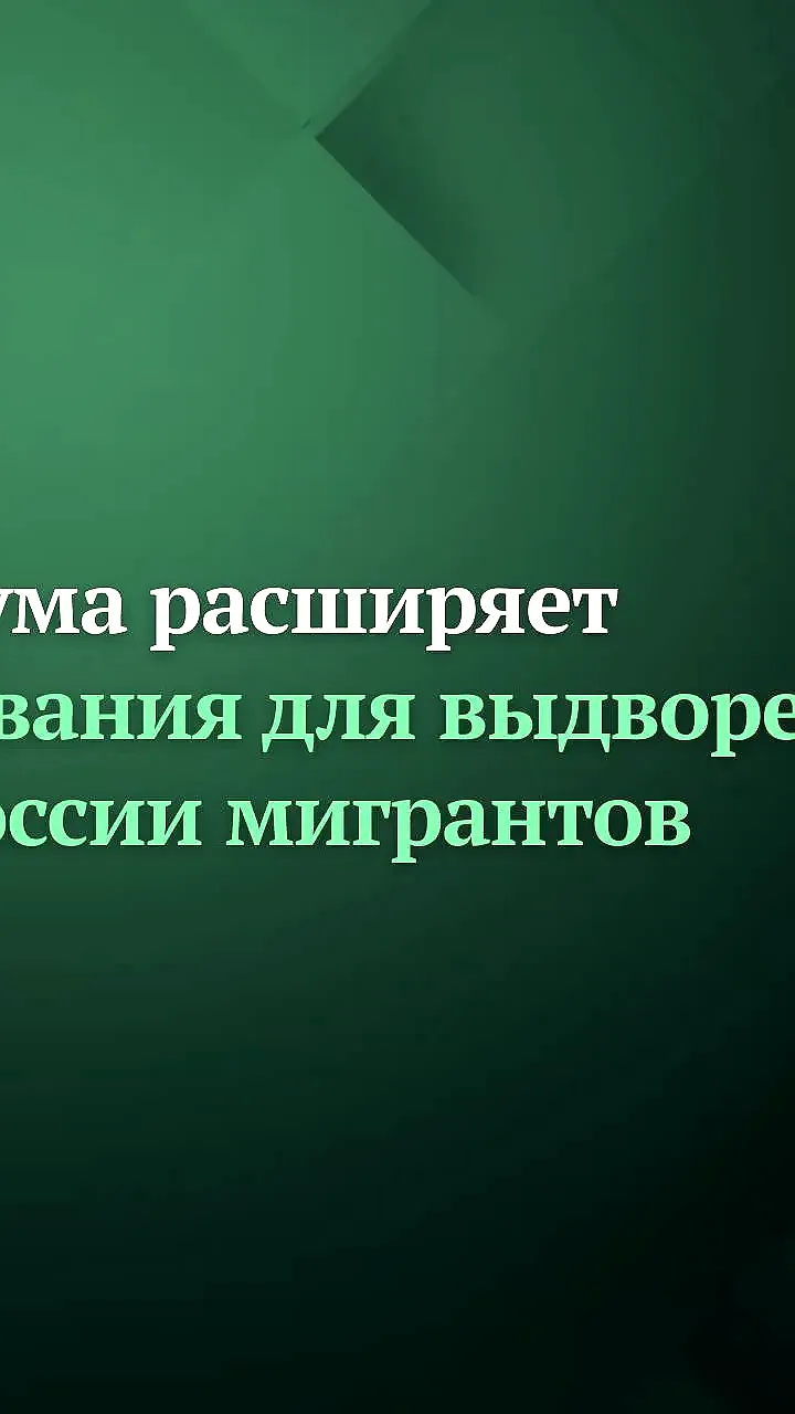Госдума поддержала законопроект о расширении оснований для выдворения мигрантов