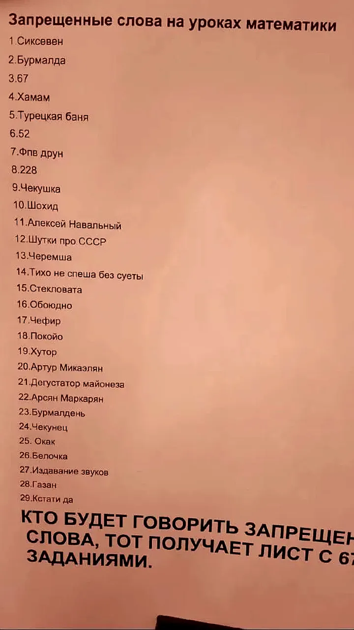 В российских школах введены списки запрещенных слов для учеников